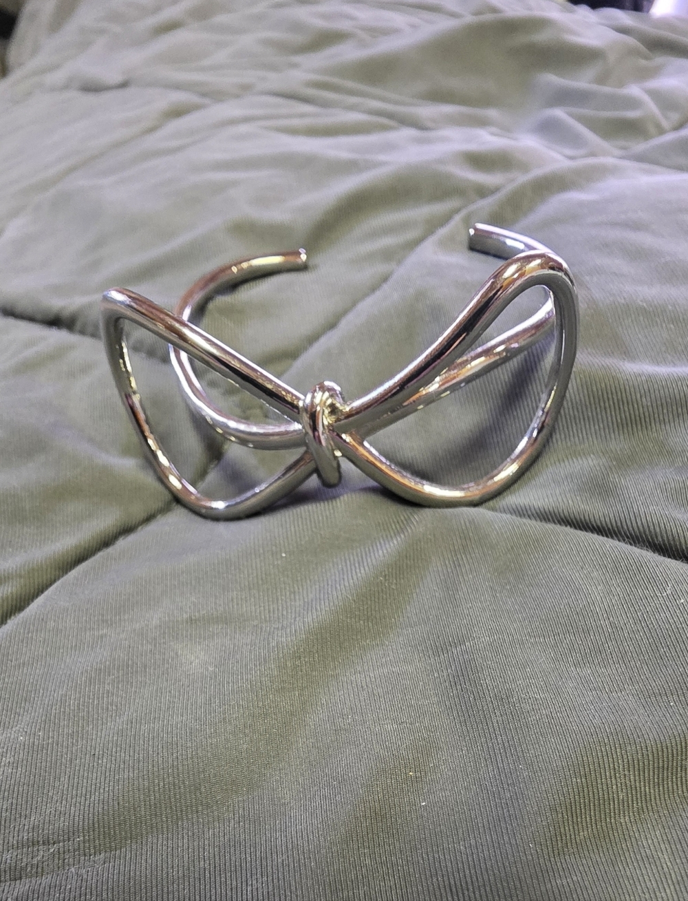 Banana Republic Silver Bow Cuff Bracelet